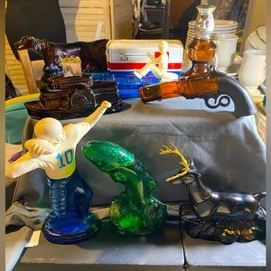 Collection of 9 Vintage Avon Cologne Bottles